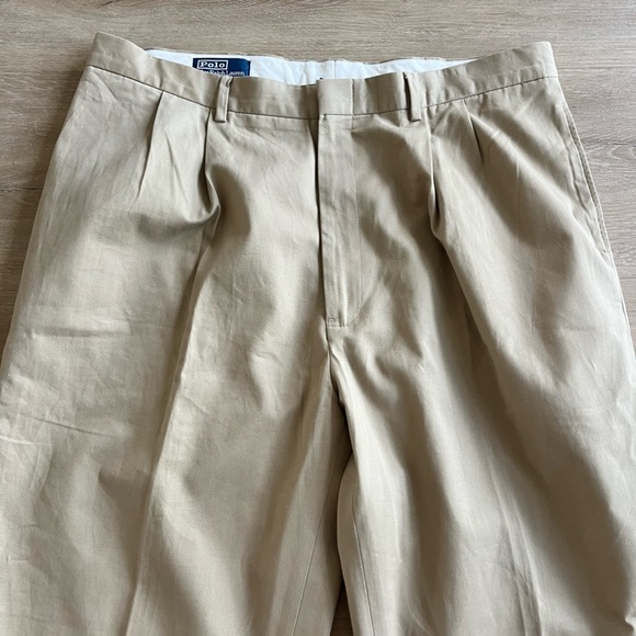 Ralph Lauren Polo Mens Cream tan dress pants Trousers SZ  40 x 32 - Picture 2 of 8